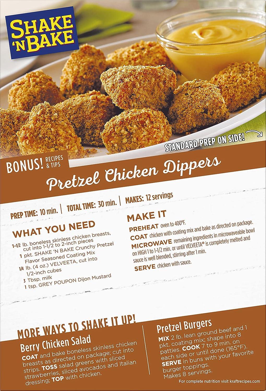 Shake 'N Bake Crunchy Pretzel Seasoned Coating Mix (2 ct Packets)