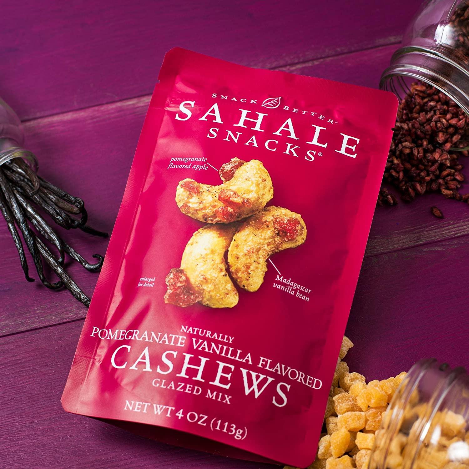 Sahale Snacks Pomegranate Vanilla Cashews 4 oz Gourmet Glazed Mix