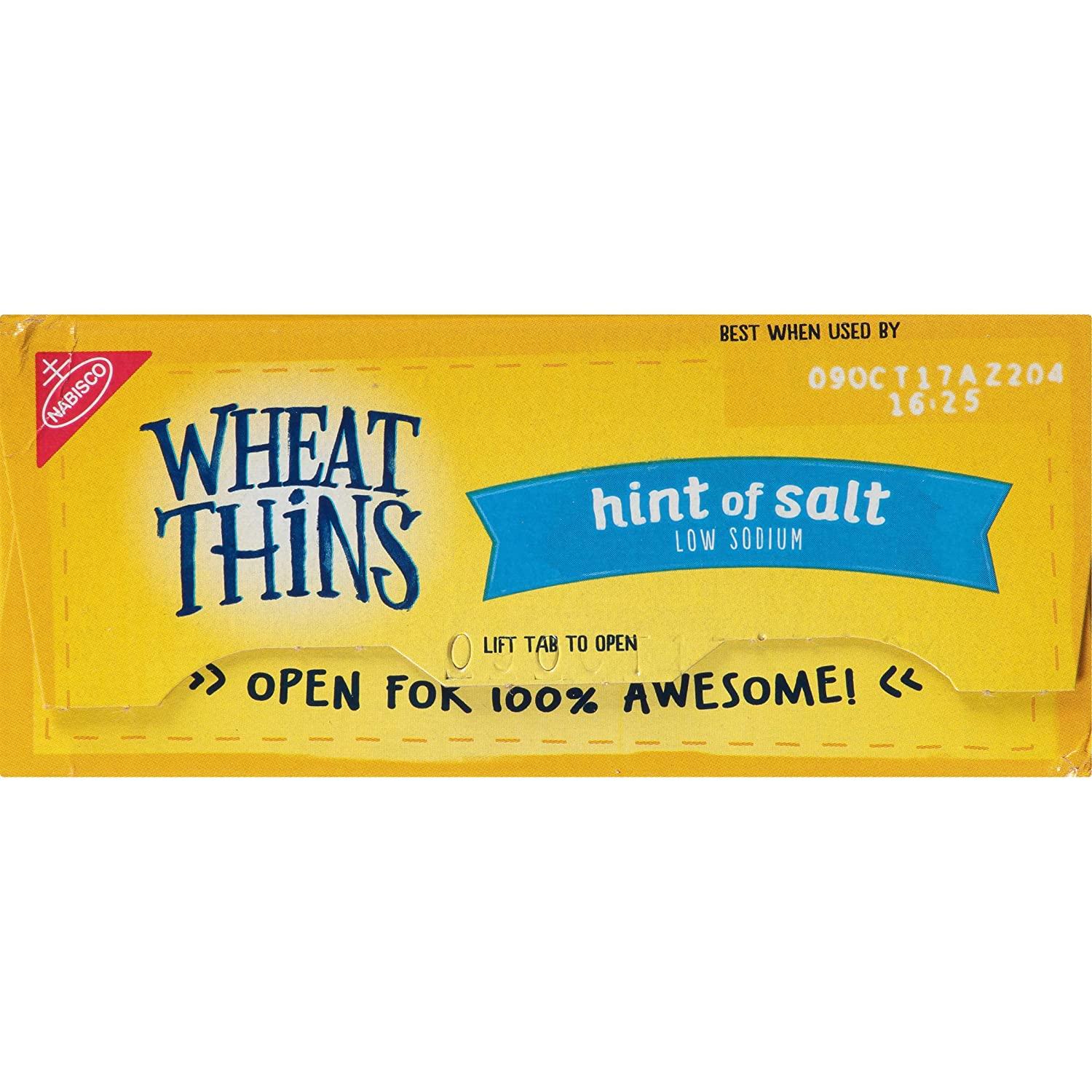 Wheat Thins Hint of Salt Whole Grain Low Sodium Crackers, 9.1 oz