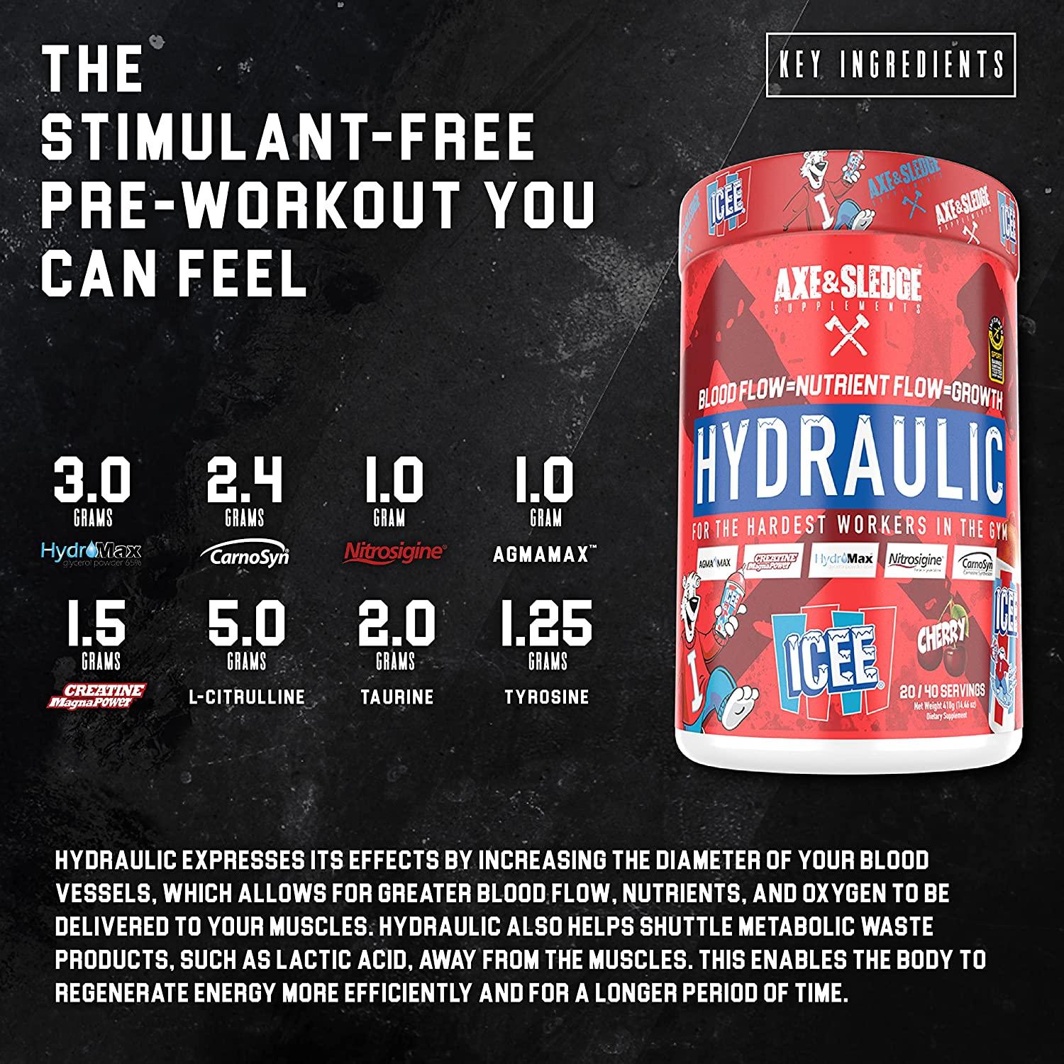 Axe & Sledge Hydraulic StimulantFree PreWorkout with Nitrosigine