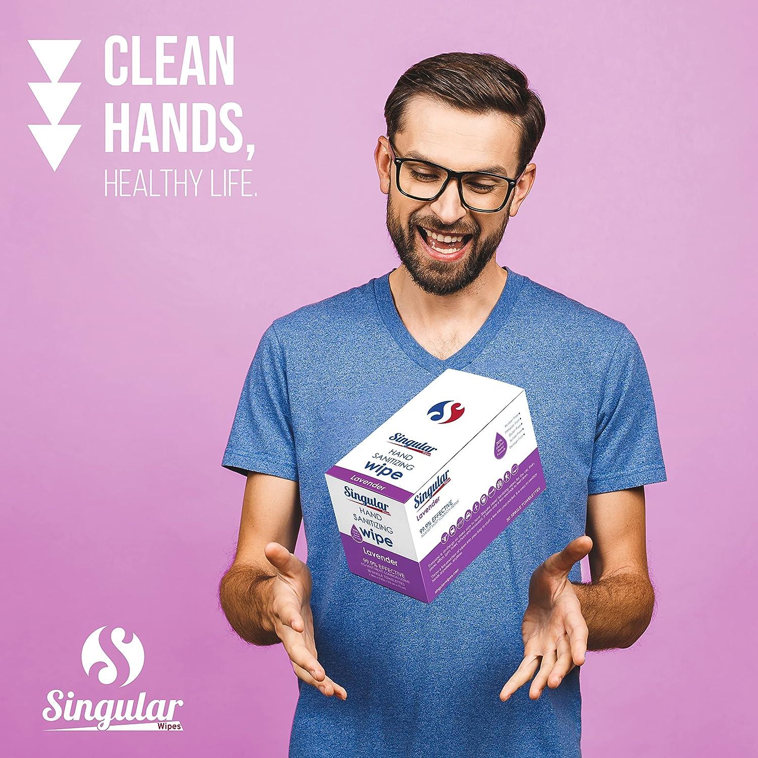 Sanitizing Hand Wipes - Lavender Travel Hand wipes - Antibacterial Wipes
