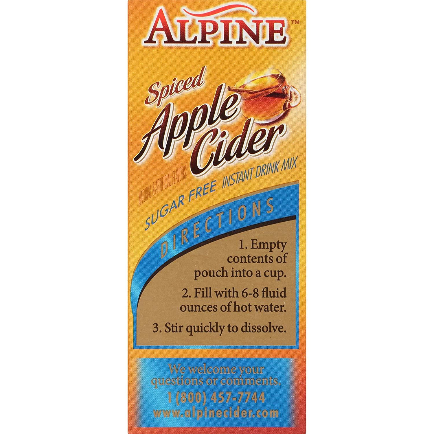 Alpine SugarFree Spiced Apple Cider Mix Pack of 2