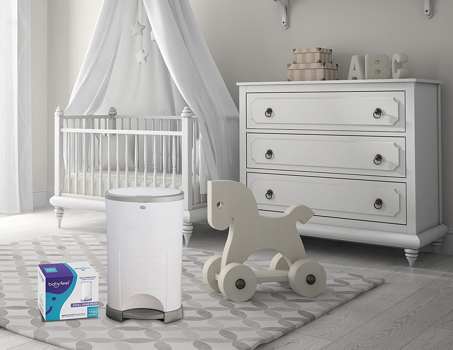 Babyfeel Refills Compatible with DEKOR CLASSIC Diaper Pails 4 Pack