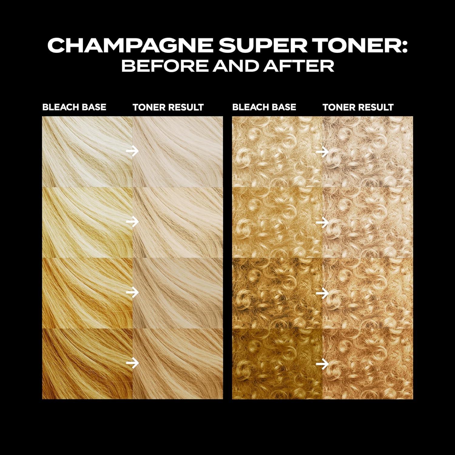 Bleach London Champagne Super Toner Kit AmmoniaFree Toning for Golden Hour Blonde Finish