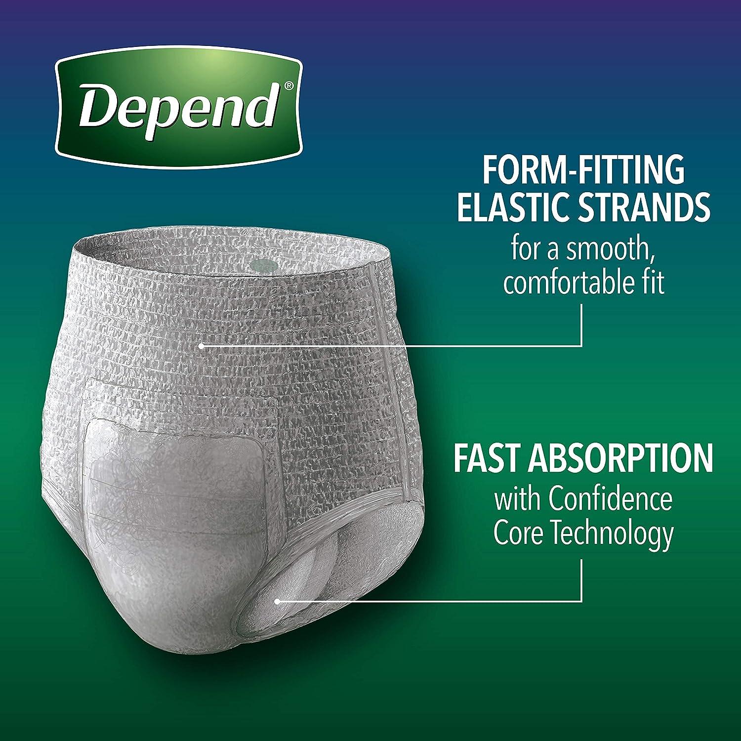 Depend Night Defense Adult Incontinence Disposable Overnight Size