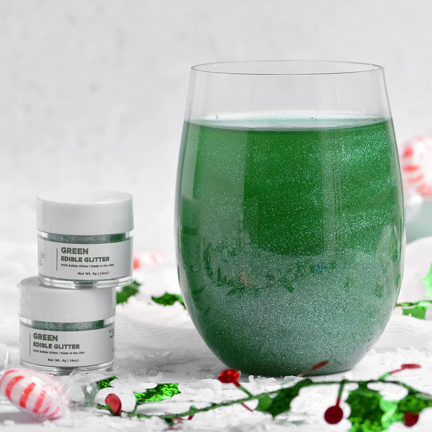 Sweets Indeed Edible Glitter Green Edible Glitter For Drinks