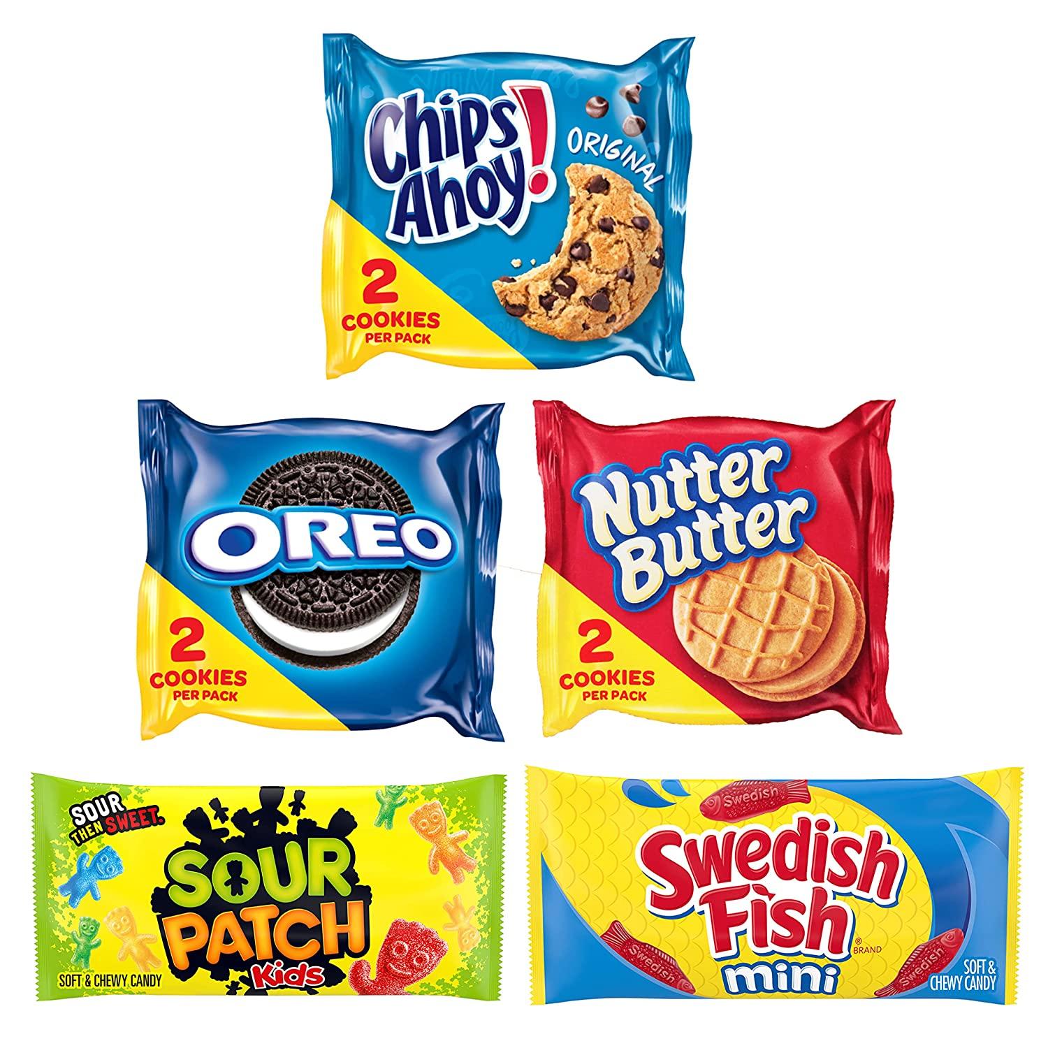 OREO, CHIPS AHOY!, Nutter Butter, SOUR PATCH KIDS & SWEDISH FISH