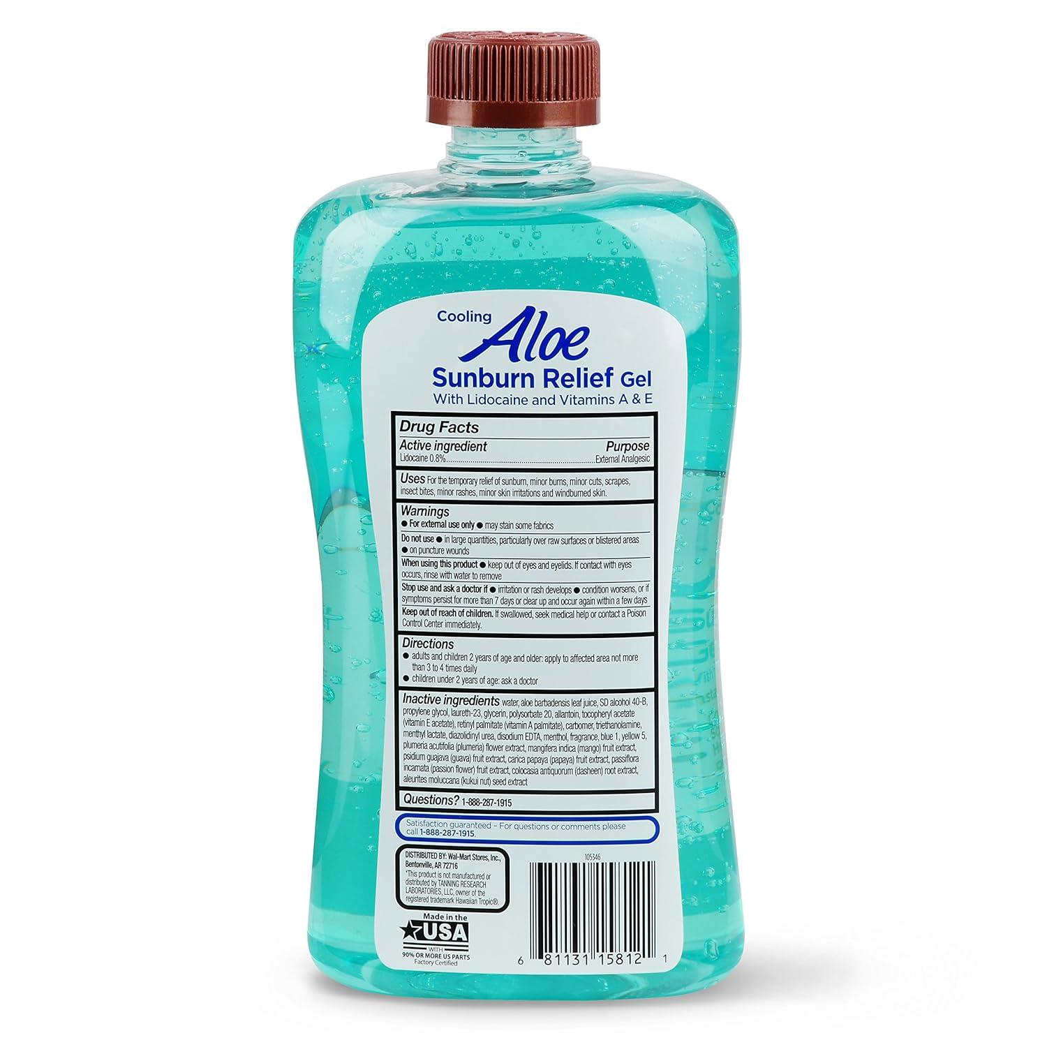Equate After Sun Cooling Gel - Aloe Lidocaine & Vitamins A & E - 20 Oz |  Compare to Hawaiian Tropic - Soothing Relief for Sunburn | Buy Now with  Express International Delivery | GoSupps.com