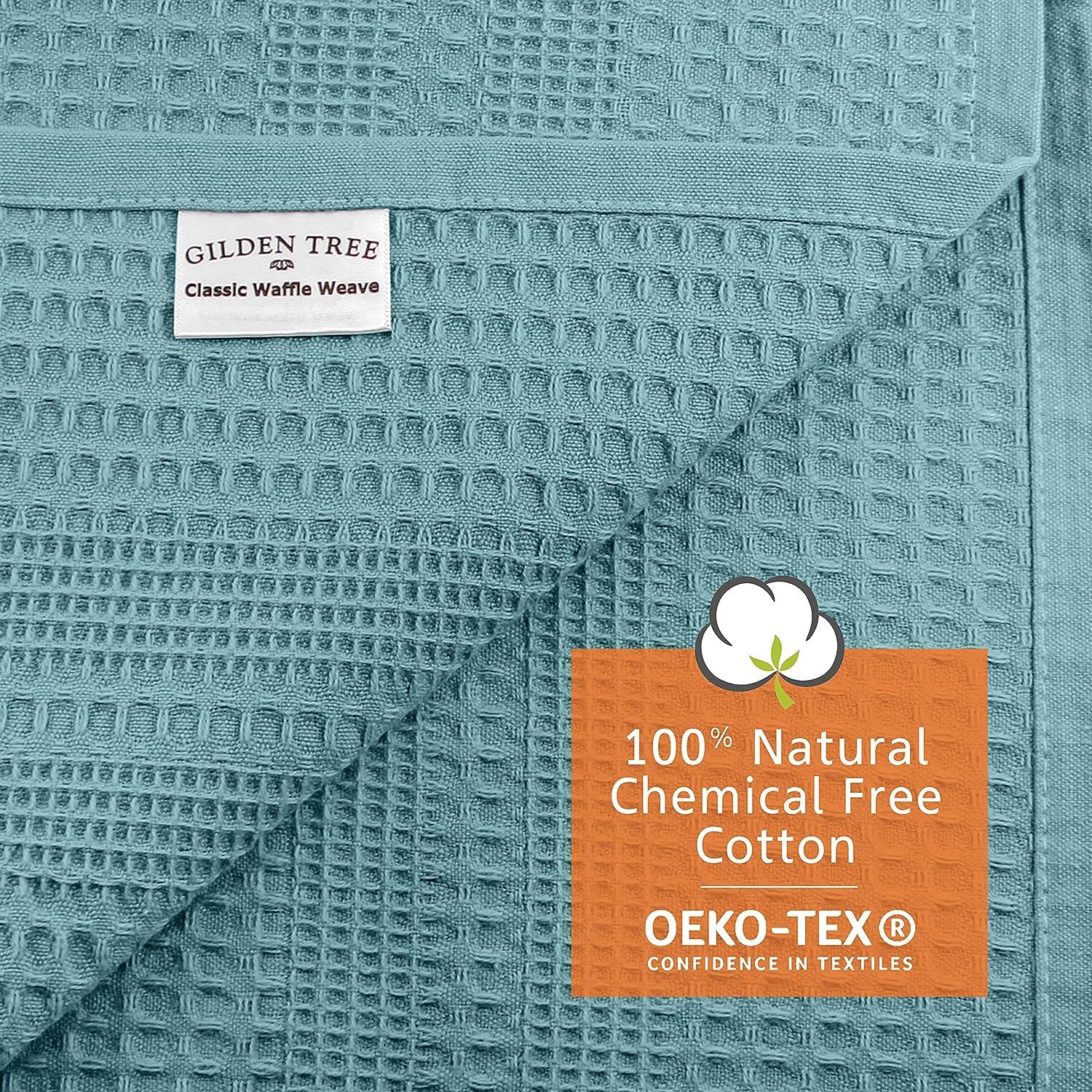 Gilden Tree 100% Natural Cotton Classic Waffle Weave Wash Cloth (Seafoam)