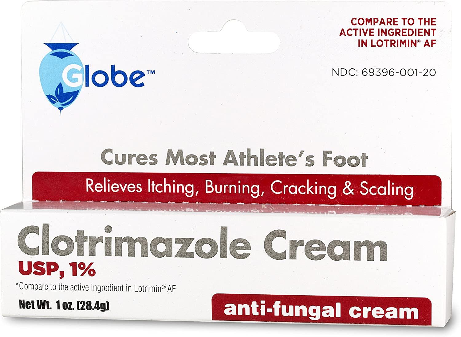 Globe Clotrimazole Antifungal Cream 1 (1 oz) 10Pack Relieves