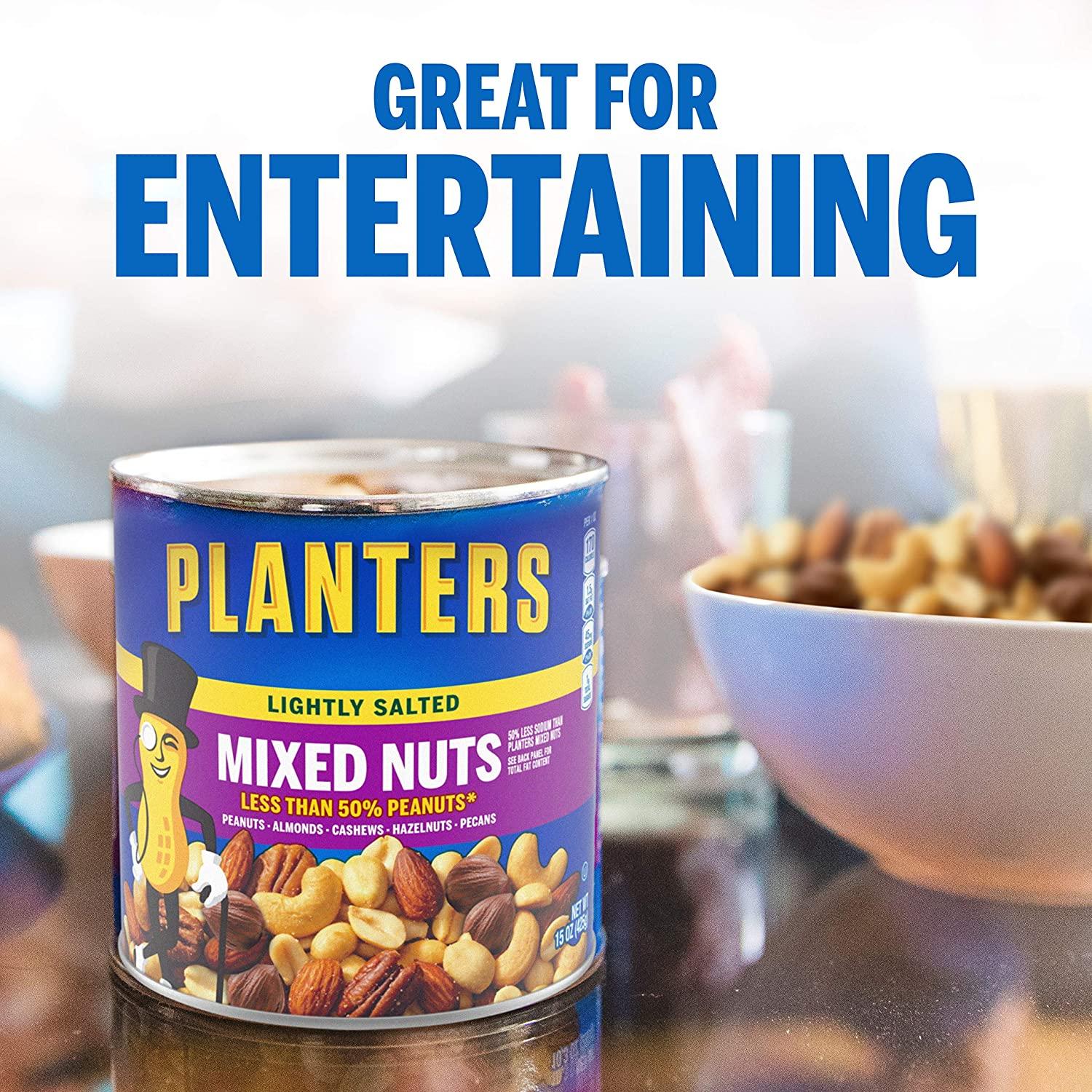 Planters Lightly Salted Mixed Nuts 15 oz Can