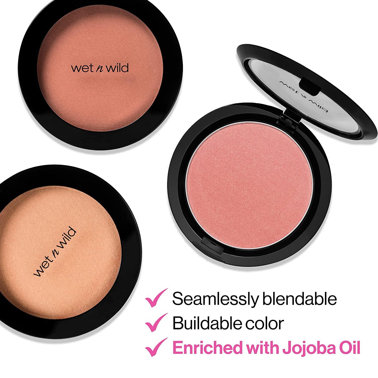 wet n wild Color Icon Blush Powder Makeup, Pinch Me Pink | Matte Natural  Glow | Moisturizing Jojoba Oil