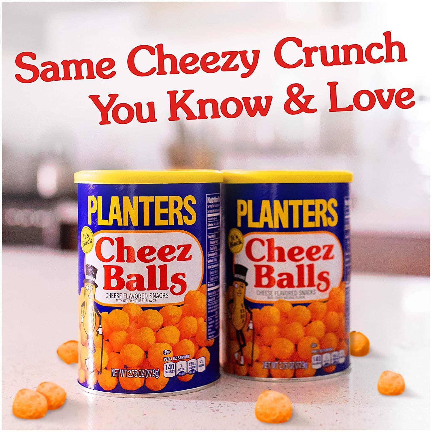 Planters Cheez Balls Cheese Flavored Snacks, Original, 2.75 OZ (Pack 2)