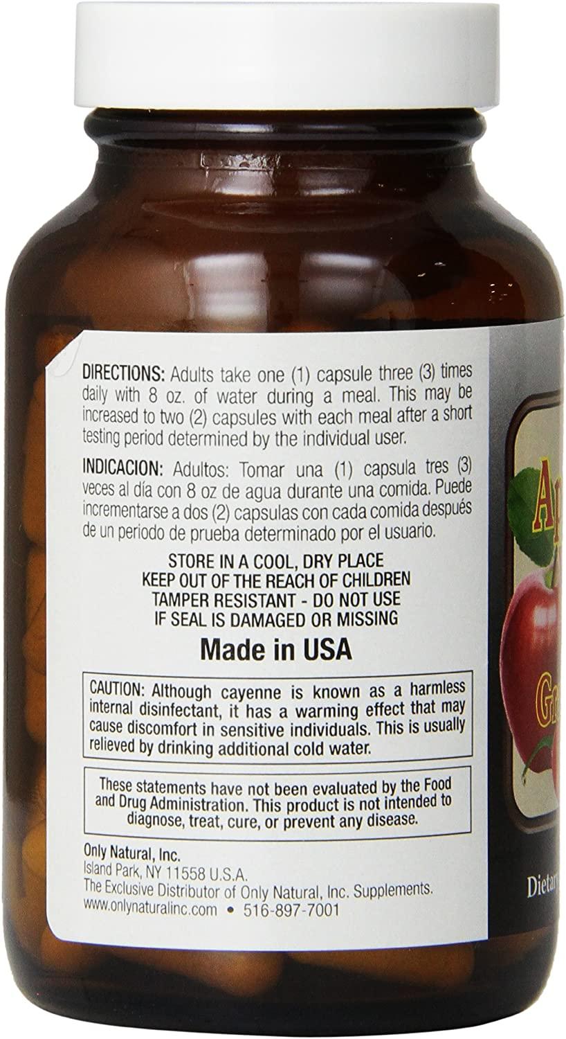 Only Natural Apple Cider Vinegar Plus Grapefruit Rind & Cayenne ...