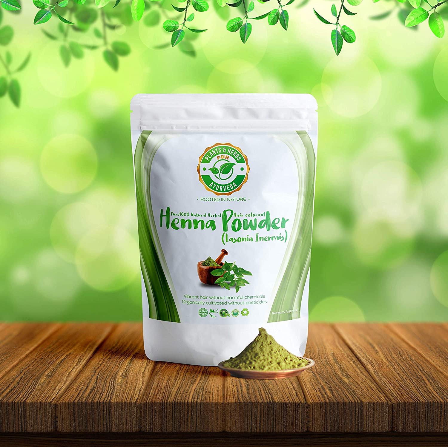 Plants & Herbs Ayurveda 100 Pure Herbal Henna (Mehndi) Powder for