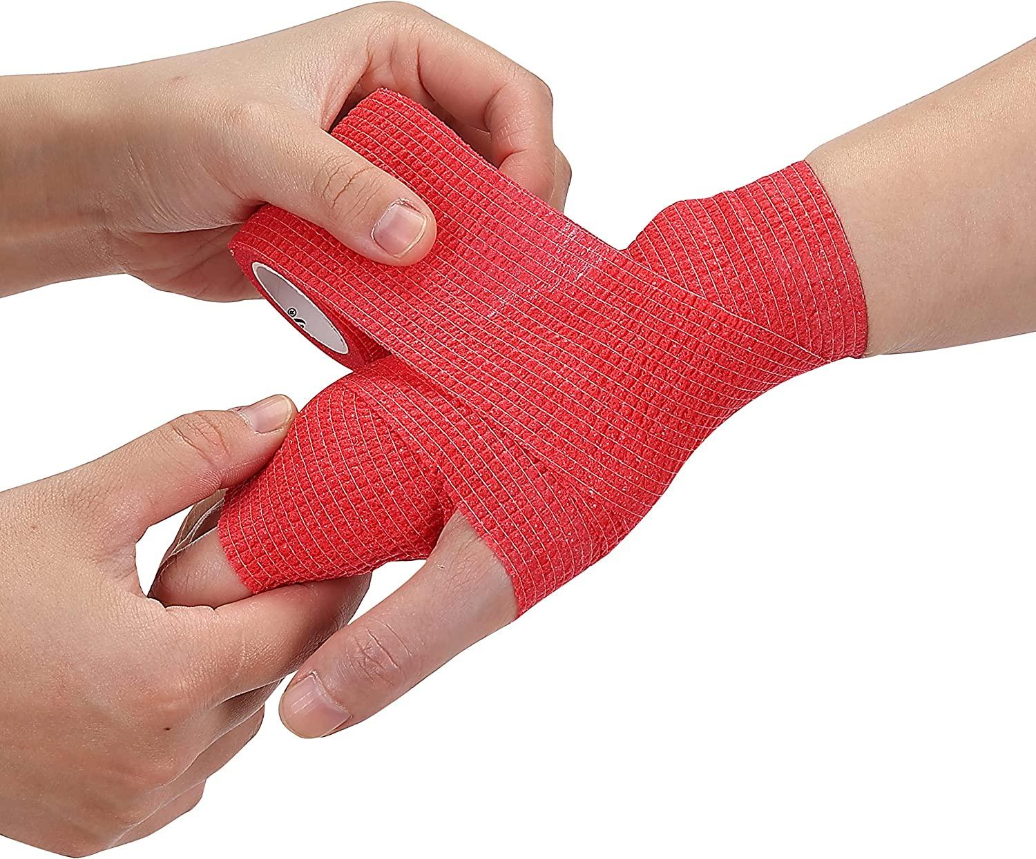 Mr. Pen Self Adhesive Bandage Wrap, Assorted Colors, 2" x 5 Yards, 6