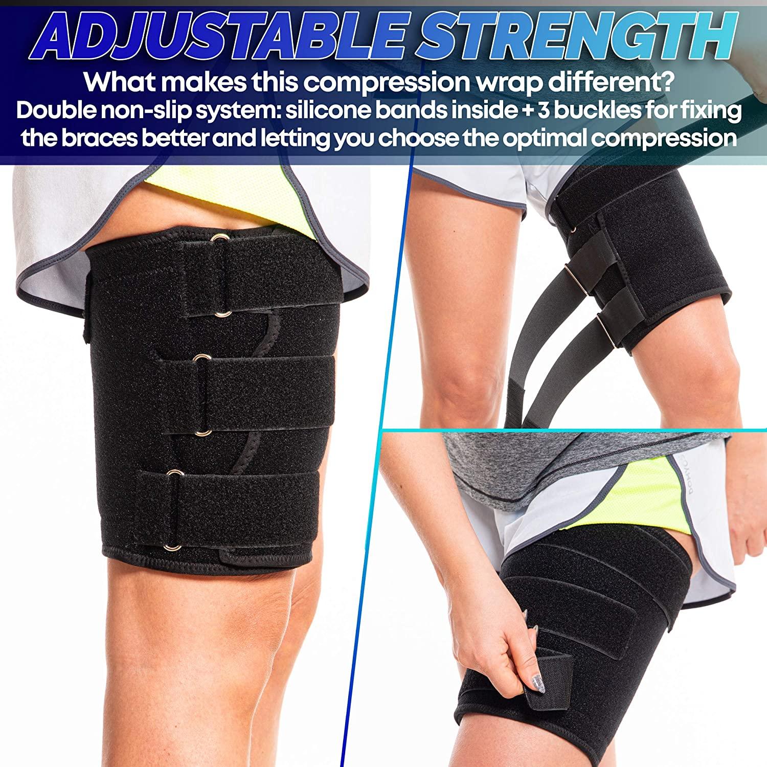 Hamstring Compression Sleeve Recovery Support Non-Slip Groin Wrap