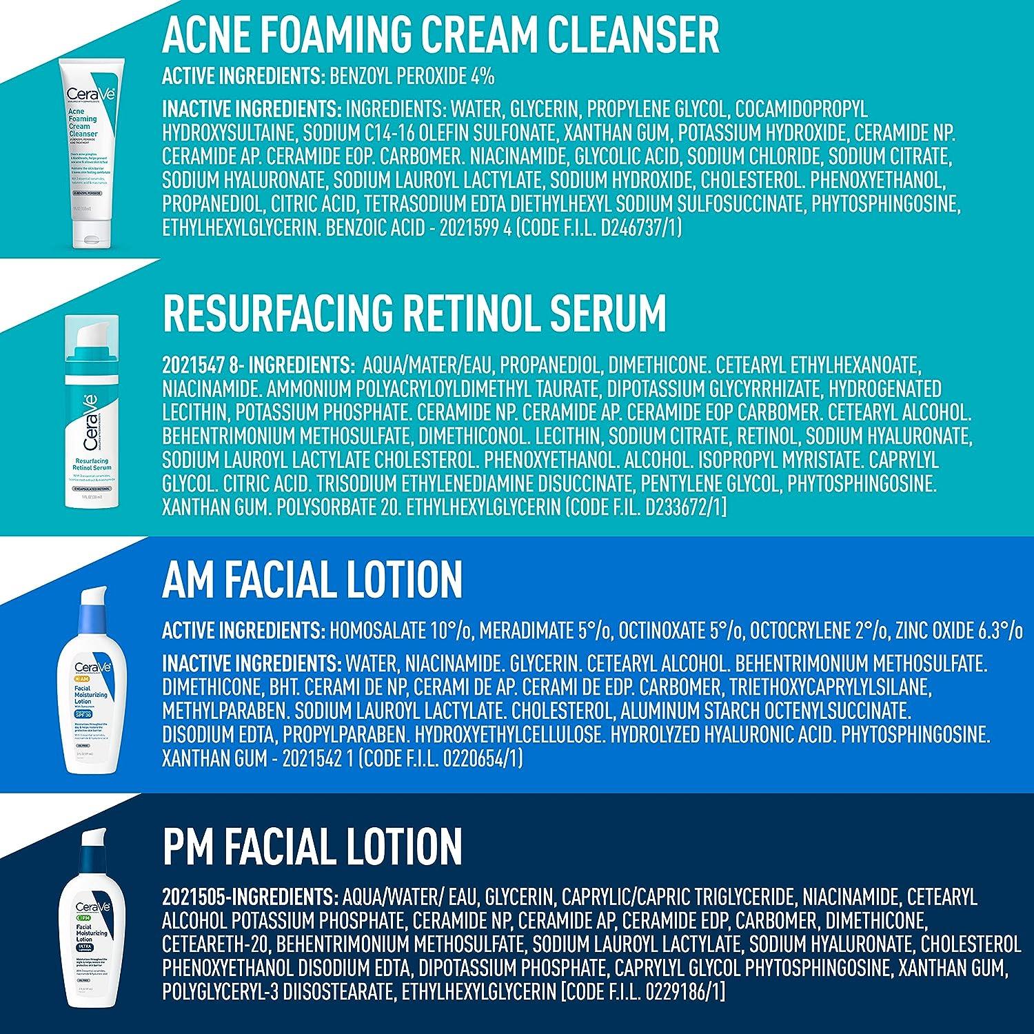 CeraVe Acne Foaming Cream Cleanser with 4% Benzoyl Peroxide, Hyaluronic  Acid, and Niacinamide, Cream to Foam Formula