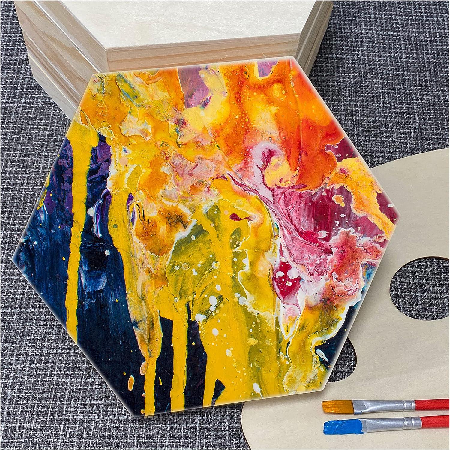 10 Pack 8x8 Inch Wood Art Panels | 3/4 Inch Deep Blank Wood Canvas For Painting