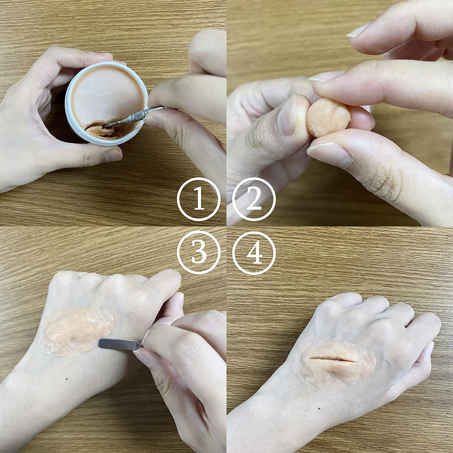 Wismee Scar Wax(1.6 Oz) Special Effects Makeup Kit Modeling Putty Wax