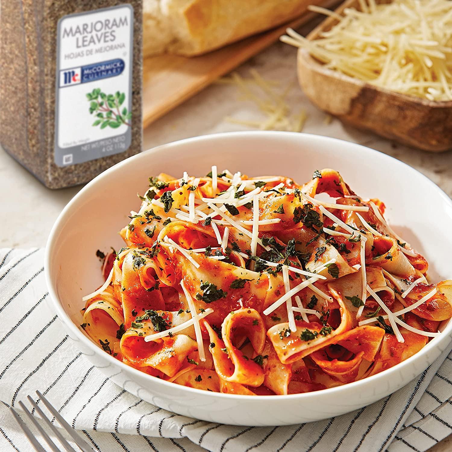 McCormick Culinary Marjoram Leaves 4 oz Premium Spice for Savory