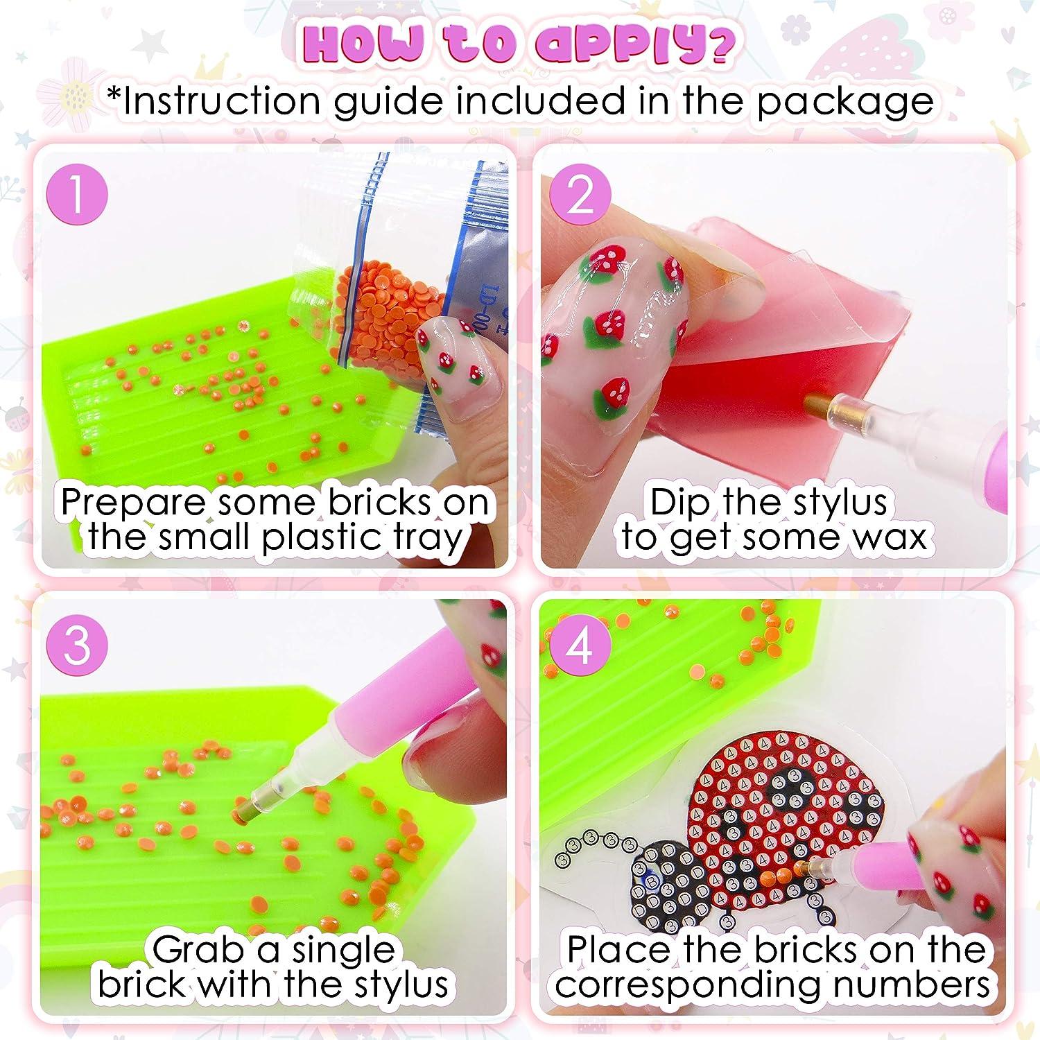 DIY Diamond Painting Stickers Kits Christmas Diamond Art Craft for Kids and  Adults Colorful