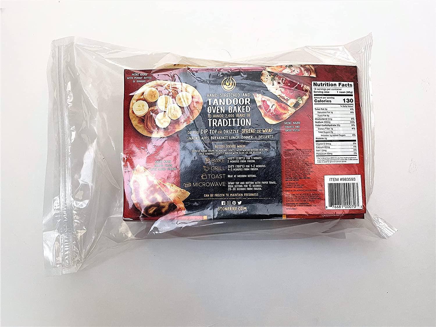 Stonefire Mini Naan (Original) 18 Fresh Authentic Flatbreads in