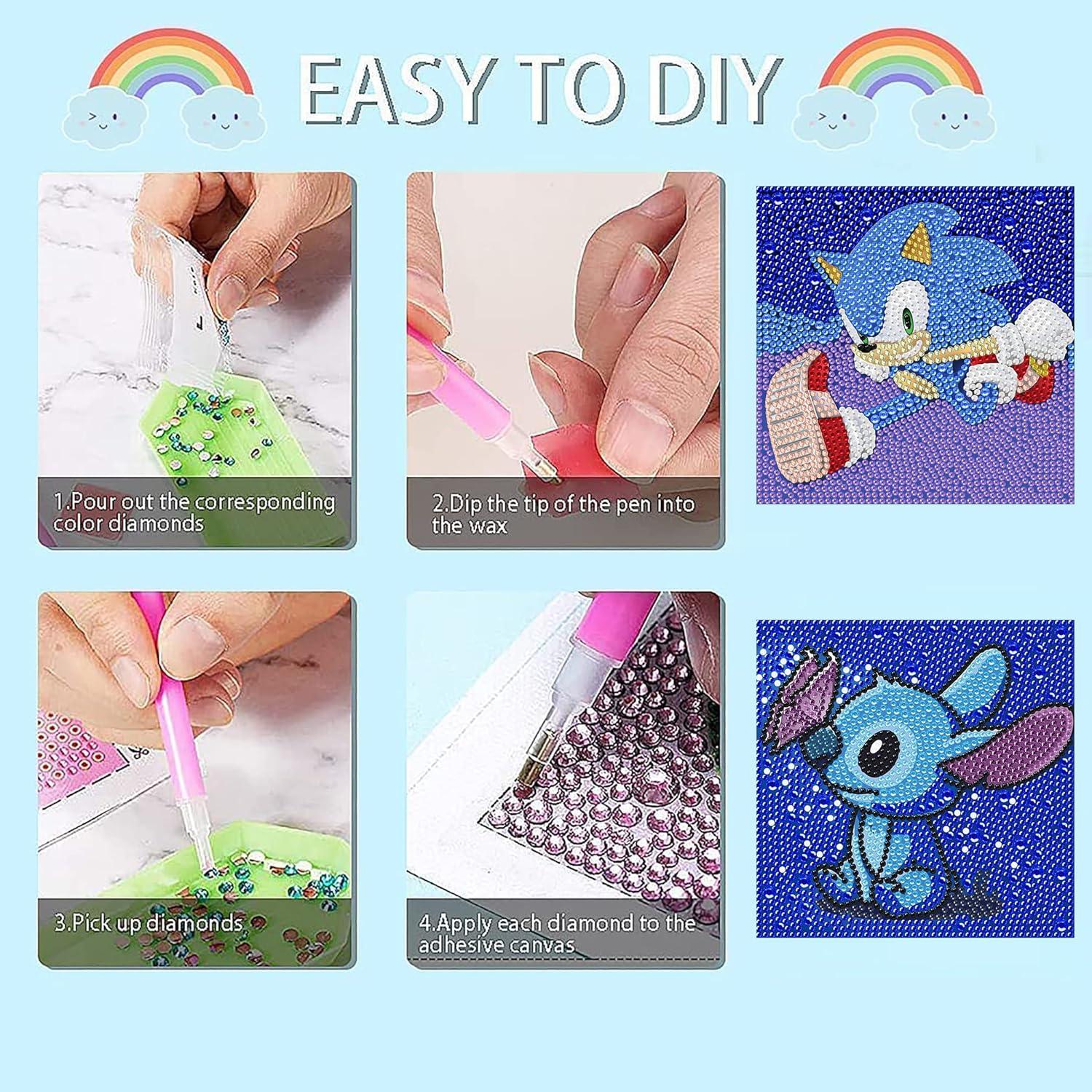 Diamond Painting Kits for Kids 4 Pack Diamond Art for Kids