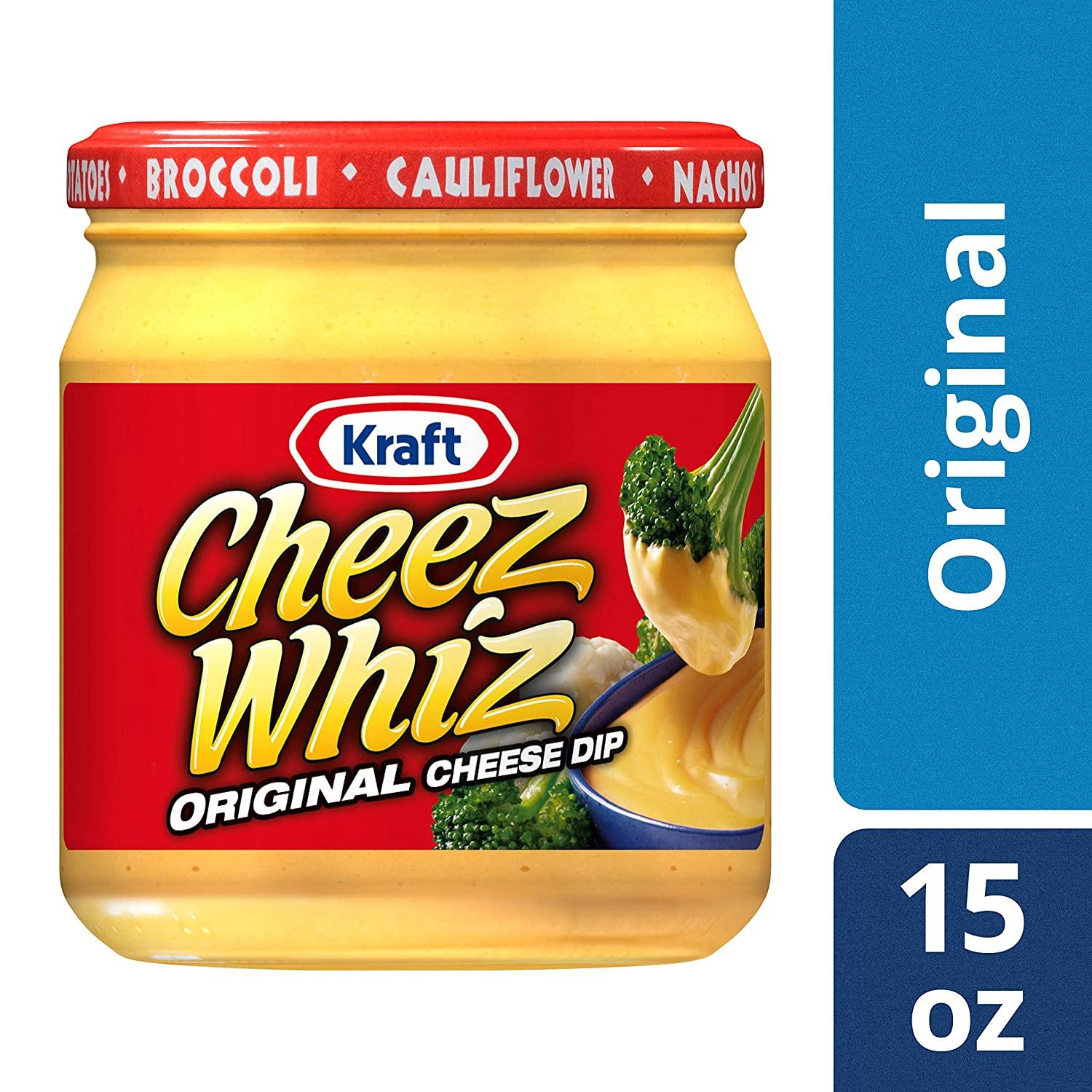 Cheez Whiz Original Cheese Dip, 15 oz Jar 15 Ounce (Pack of 1)