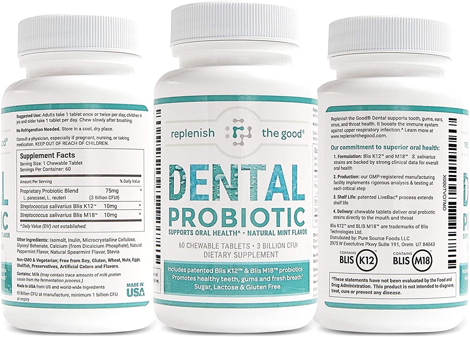 Replenish the Good Oral Probiotics for Bad Breath Ã¢â ¬â 60 Capsules - Best Oral Probiotic For Bad Breath