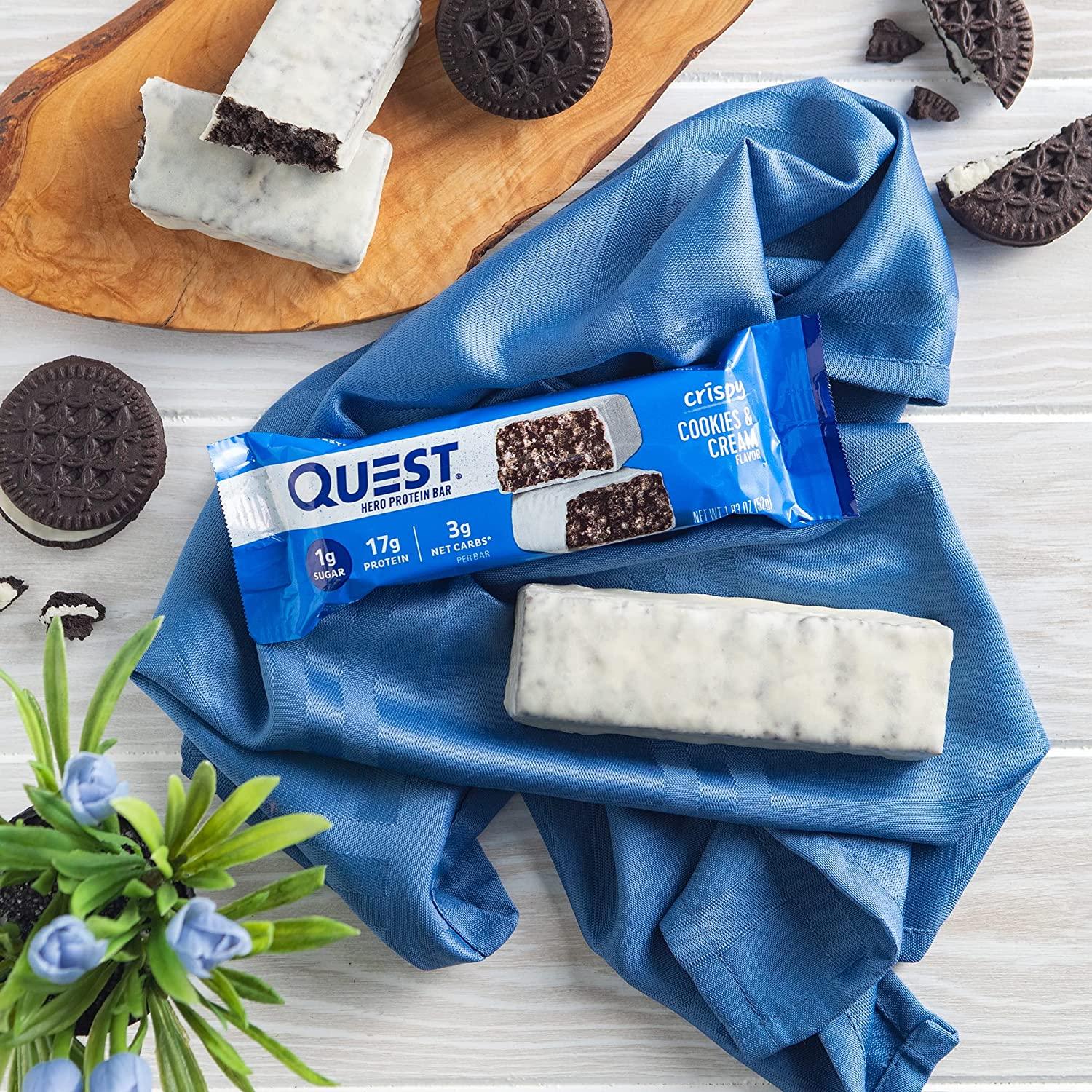 Quest Nutrition Cookies & Cream Hero Bar 12 Count Cookies And Cream