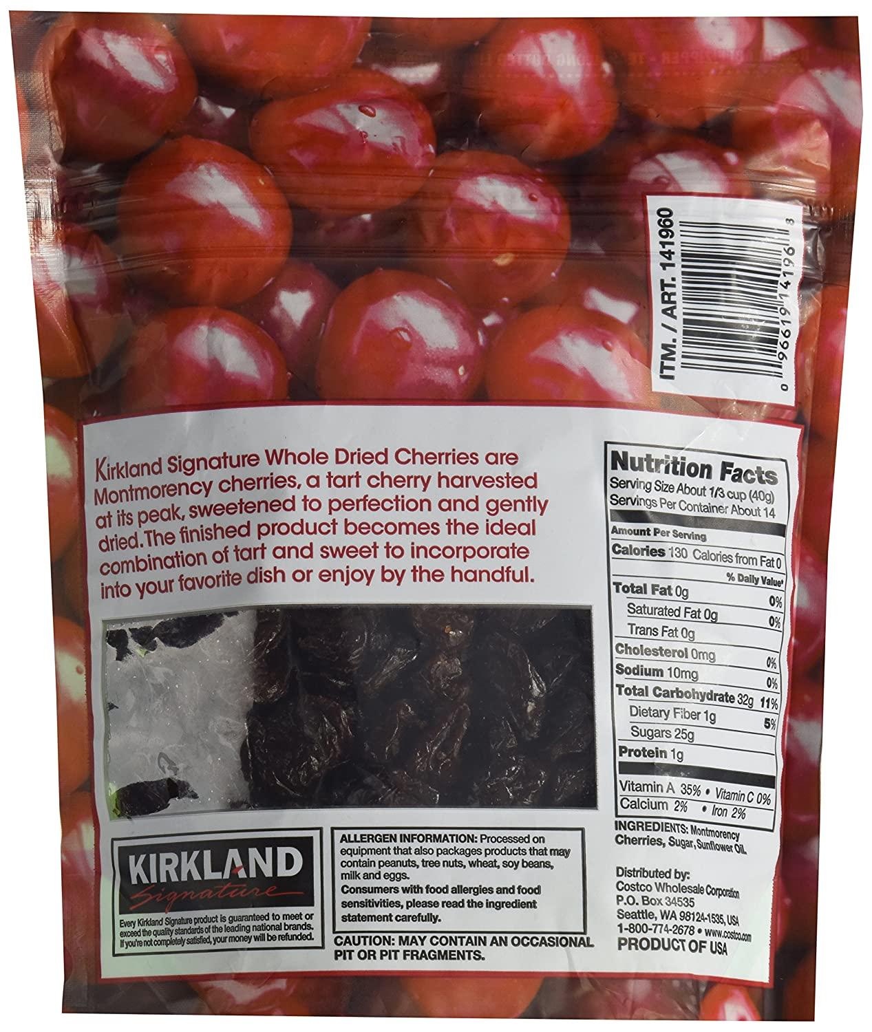 Kirkland Signature Whole Dried Tart Montmorency Cherries 2 Bags of 20 Oz