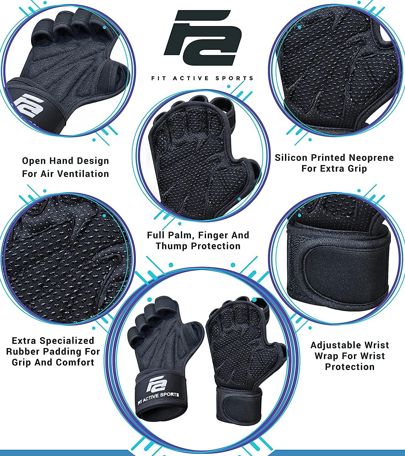Fit Active Active Grip Gloves Fit Active Sports Rx2 Weight Lifting