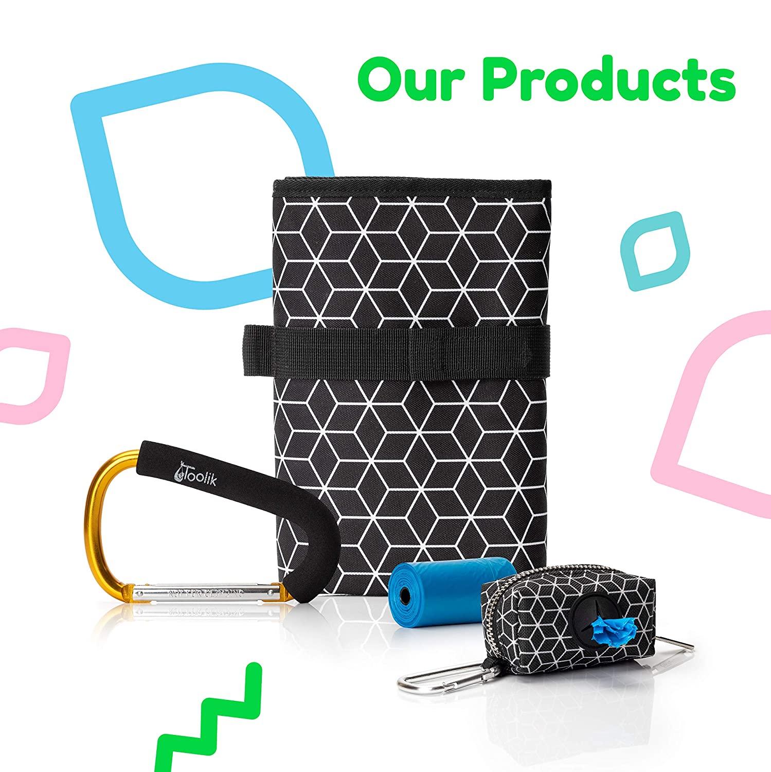 Toolik Diaper Bag Dispenser Refills Disposable Unscented Waste Bags (8