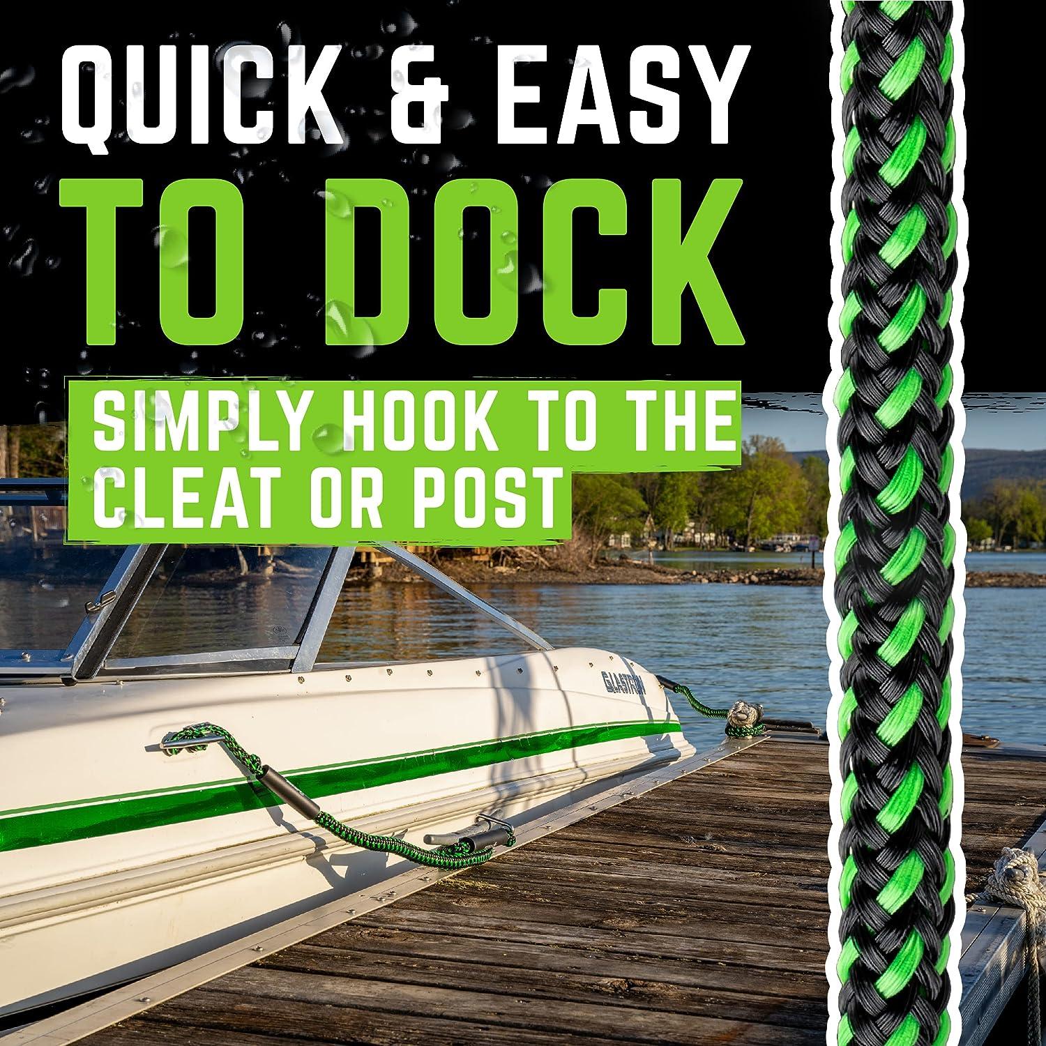 Dock Mooring Line Rope Bungee Dock Line Hook Boat Rope Marine Elastic Rope Hook  Dock Rope : : Sports & Outdoors