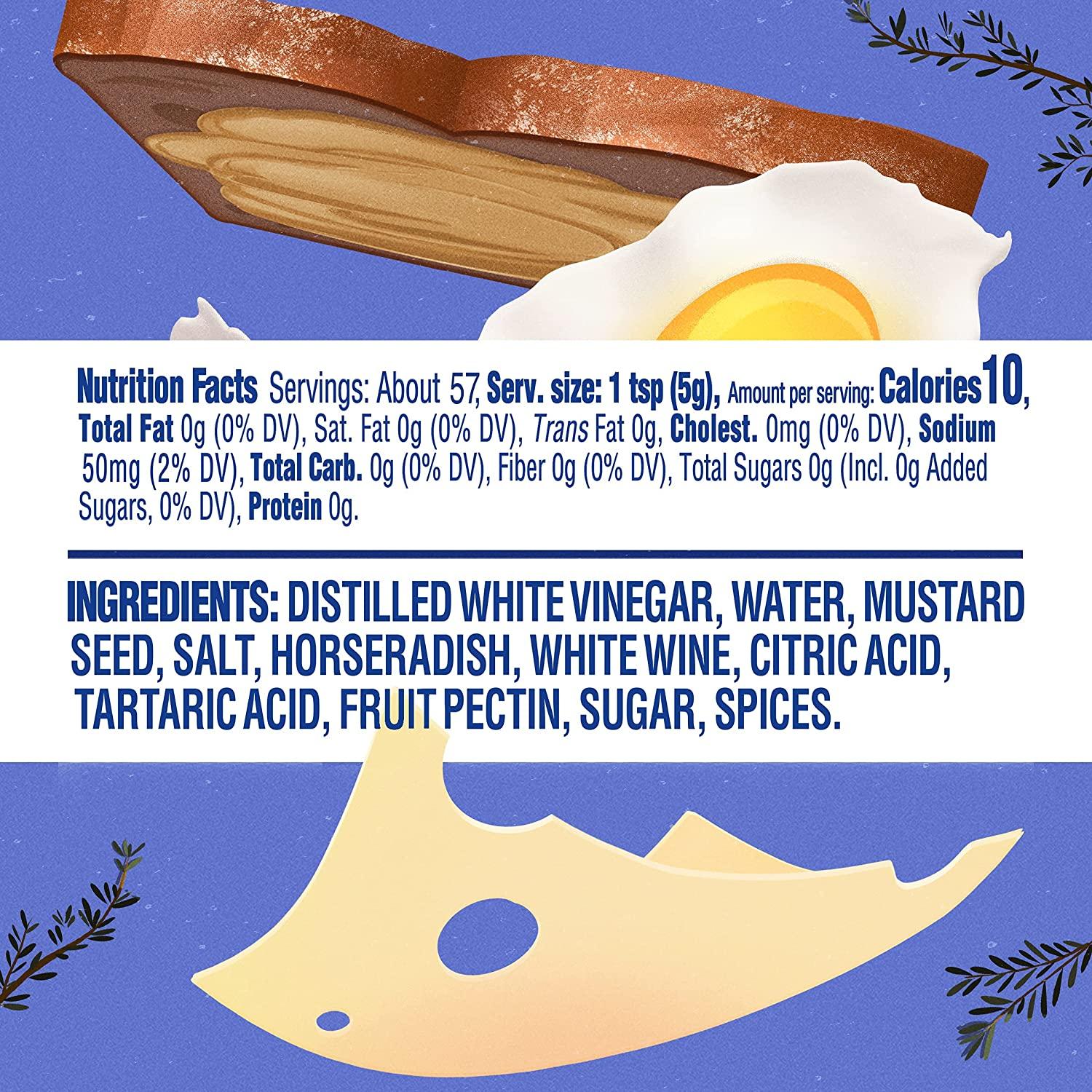 Grey Poupon Deli Dijon Mustard with Horseradish (10 oz Bottle)