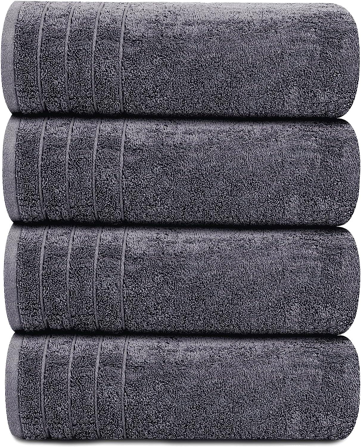 Tens Towels Large Bath Towels, 100% Cotton Towels, 30 x 60 Inches, Extra Large  Bath Towels, Lighter Weight & Super Absorbent, Quick Dry, Perfect Bathroom  Towels for Daily Use 4PK BATH TOWELS