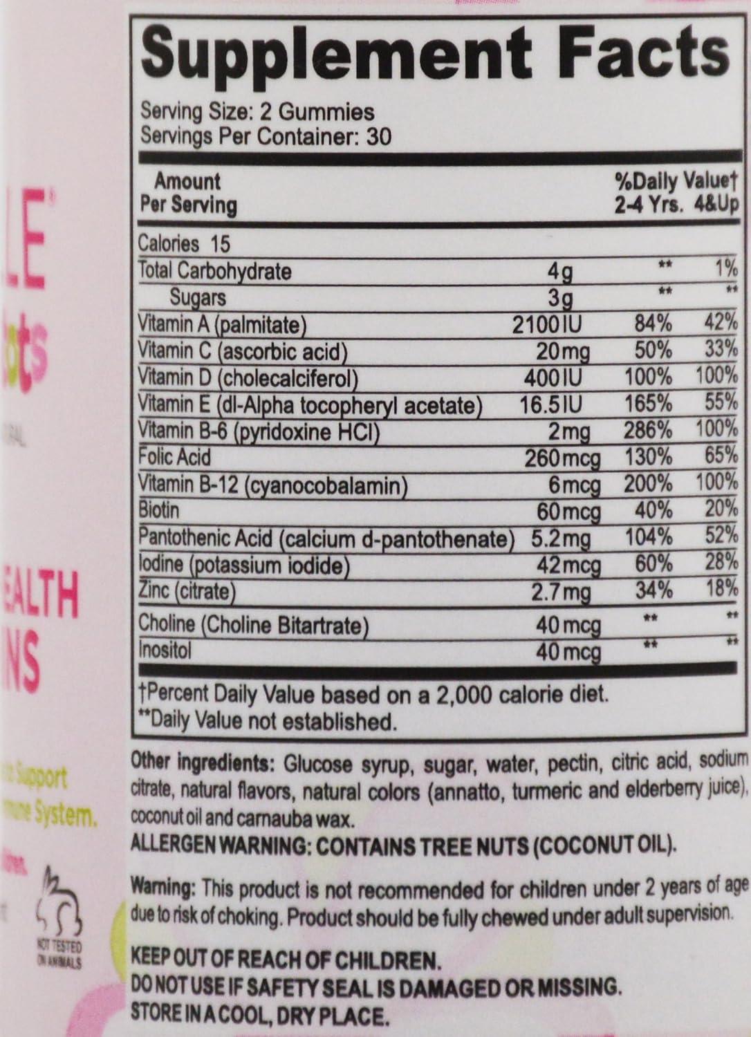 Mielle Organics Children's Hair & Health vitamin with biotin 60 gummies