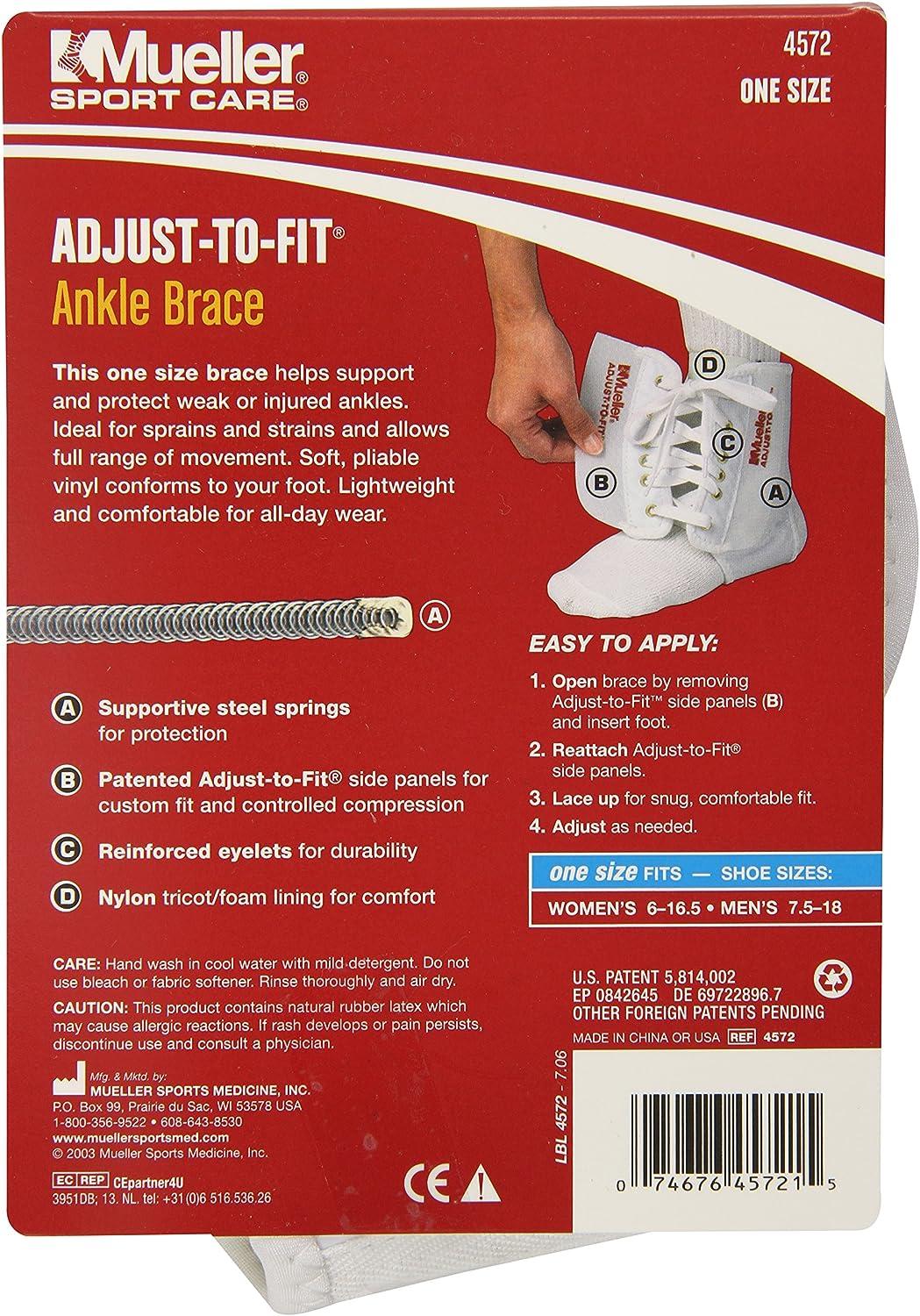 MUELLER Sports Medicine AdjusttoFit Ankle Brace White