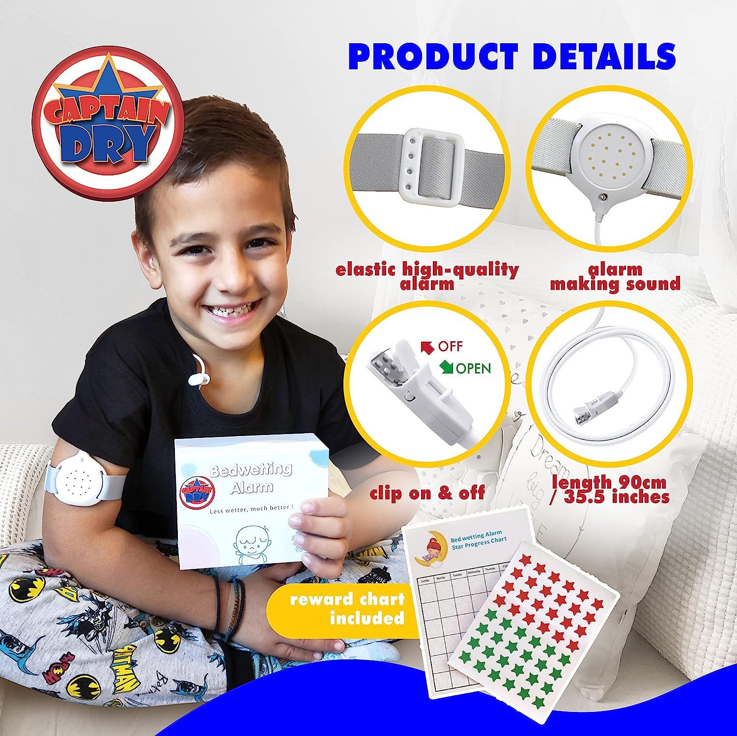 CAPTAIN DRY Bedwetting Alarm for Boys and Girls Nocturnal Enuresis
