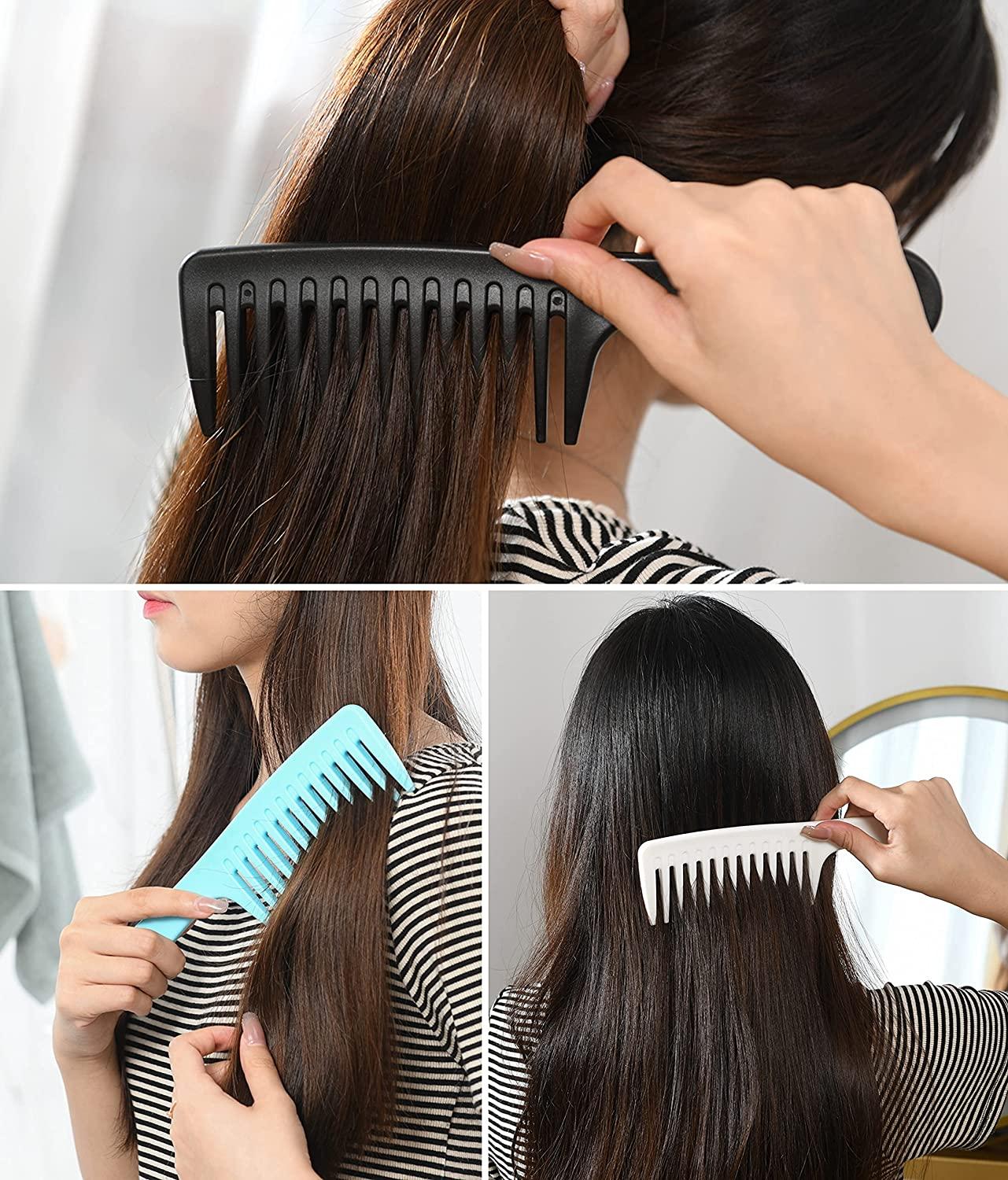 Wide Tooth Comb and Large Hair Detangling Comb Durable Hair Brush for Best  Styling and Professional Hair Care Suitable for Curly Hair Long Hair Wet  Hair in all Types Reduce Hair Loss