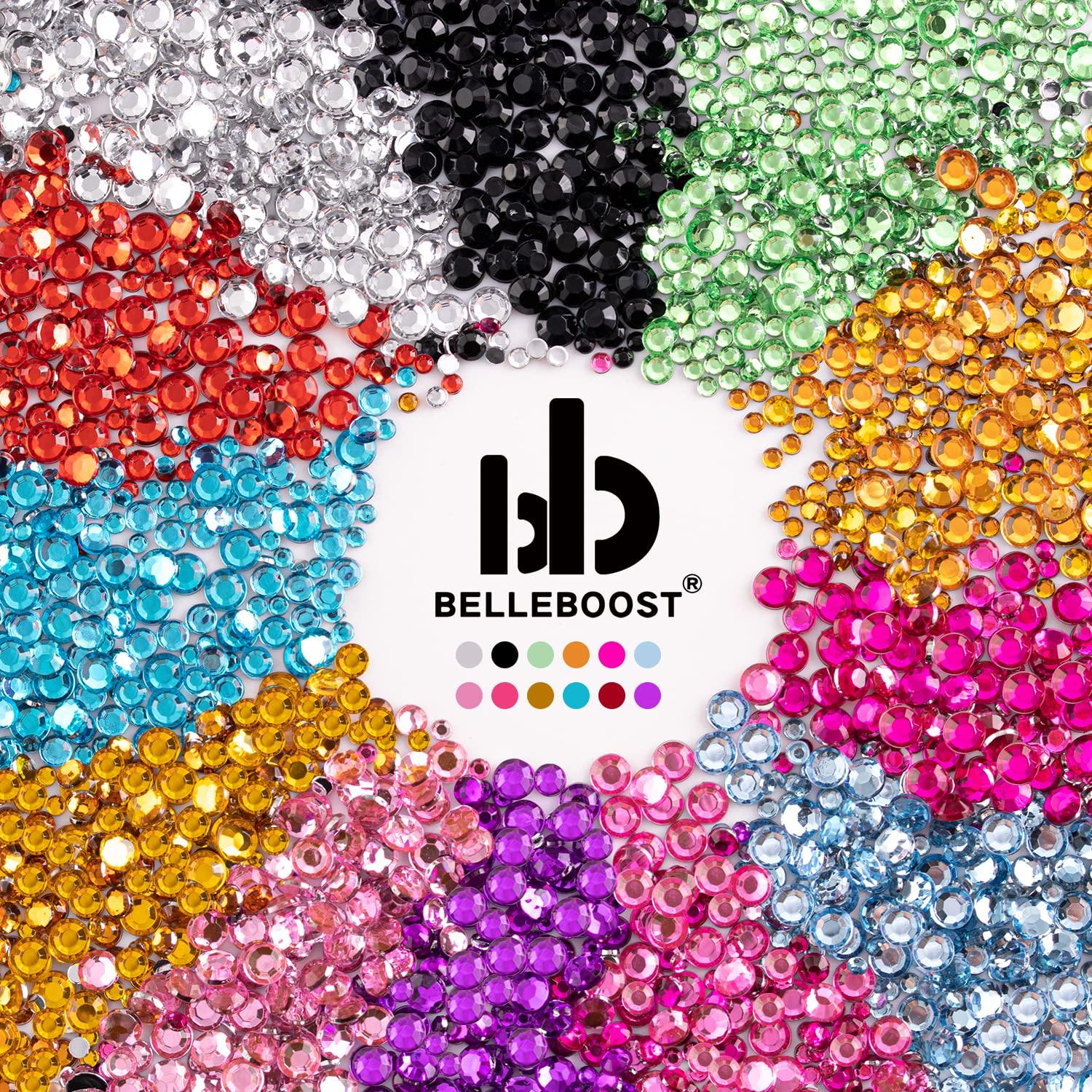 Two Packs of Flatback Rhinestones 4520 Pcs Colorful Nail Art Rhinestones  Flatback Crystal ColorfulABTransparent White Rhinestone with Picker Pencil  and Tweezer For Nail Art and Decoration 03-AB Transparent White Mixe