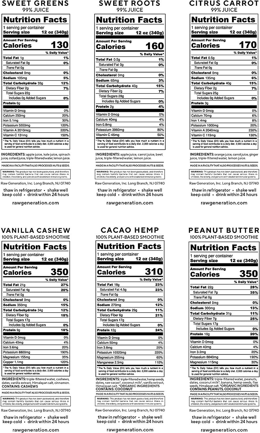 3Day Protein Cleanse by Raw Generation High Protein Juice Cleanse with