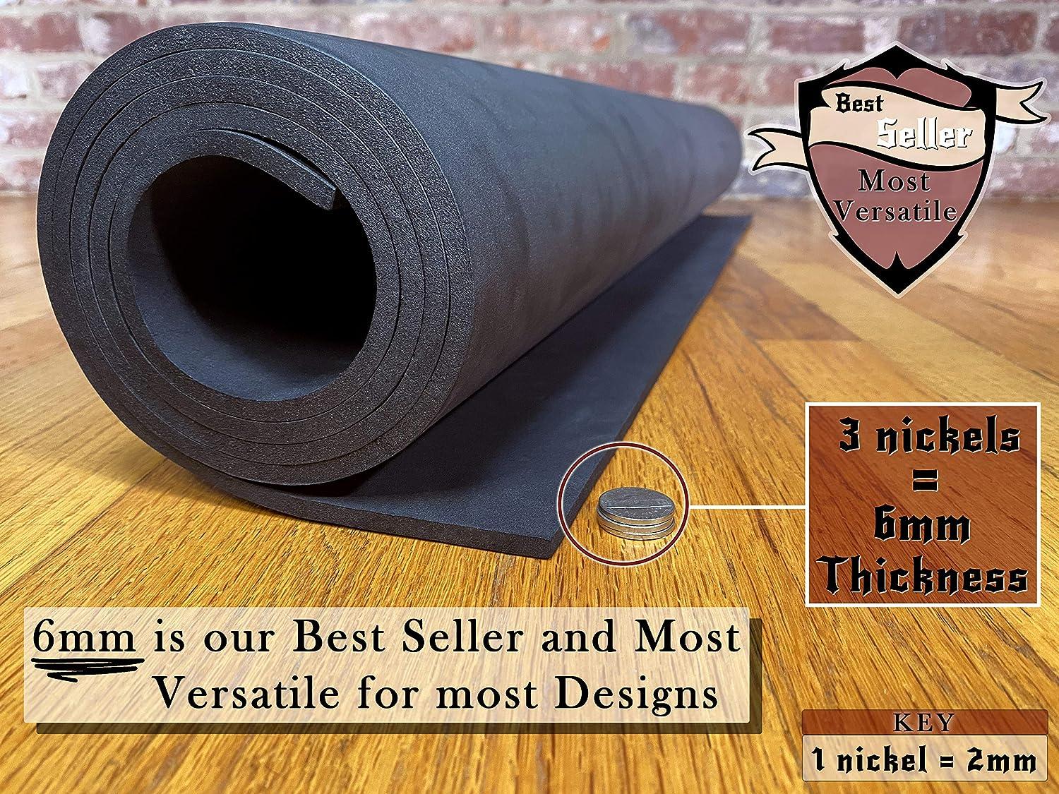 EVA Foam Cosplay 6mm Thick (1mm to 10mm) Black or White Large 35