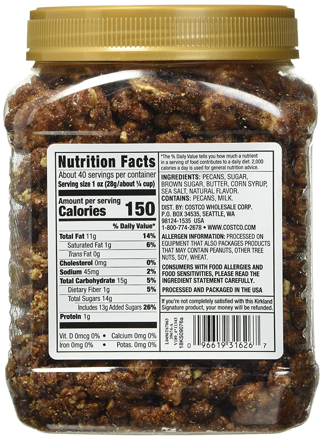 KIRKLAND SIGNATURE Praline Pecans 2.5lb Delicious Praline Flavor 2.