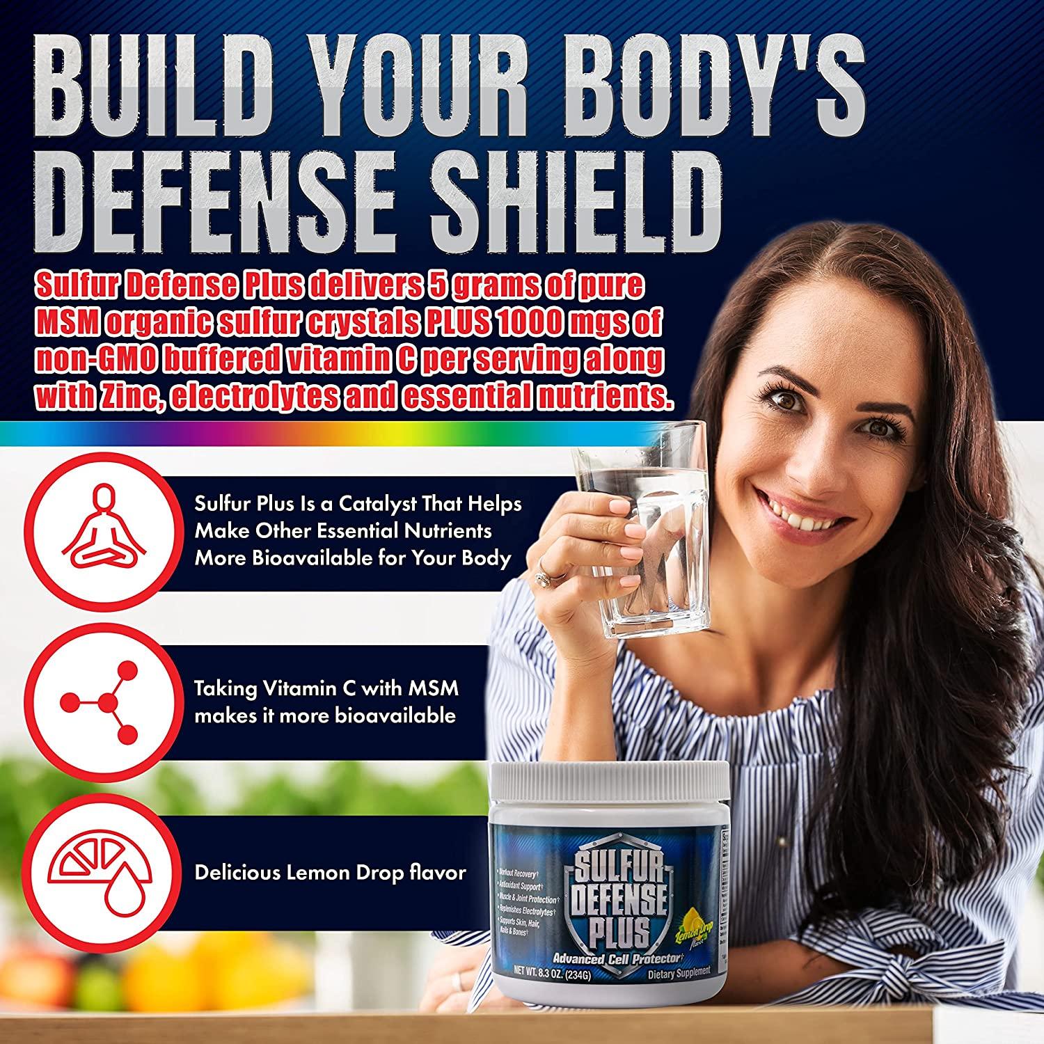 Sulfur Defense Plus, OptiMSM Plus Vitamin C Powder, Organic Sulfur