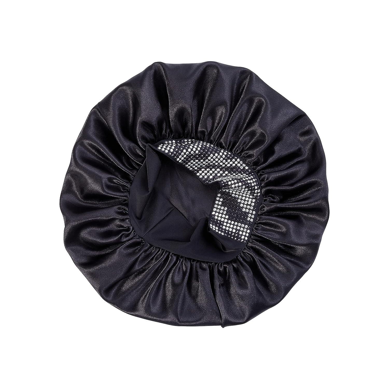 Silky Satin X-Large Bonnet Cap - Black – KISS Colors & Care