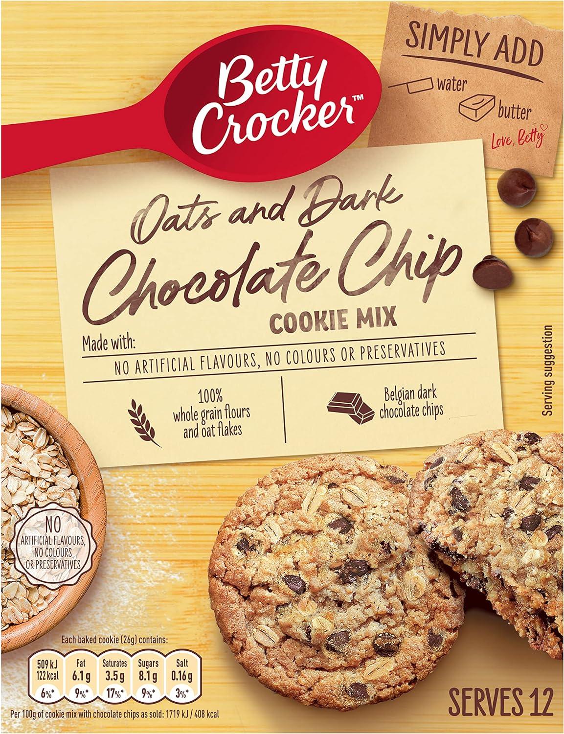 Betty Crocker Oats and Dark Chocolate Chip Cookie Mix 250g