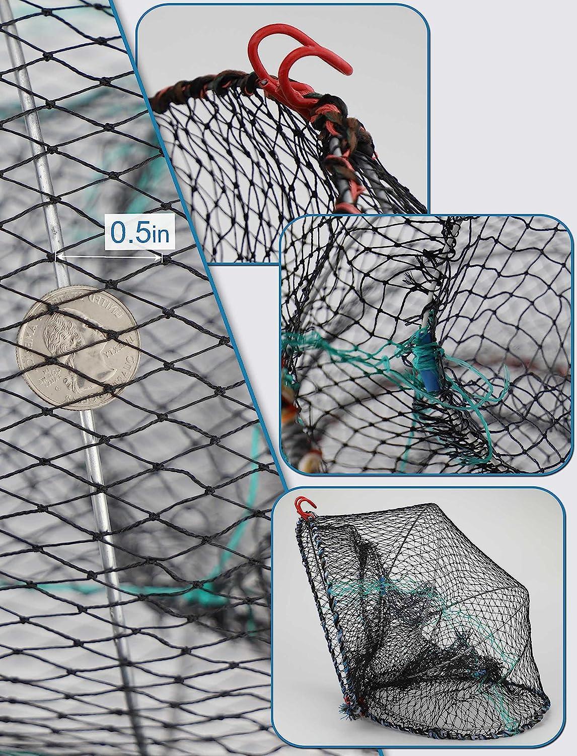 Ducurt Crab Trap Minnow Trap, 2PCS Crawfish Fish Trap for Bait