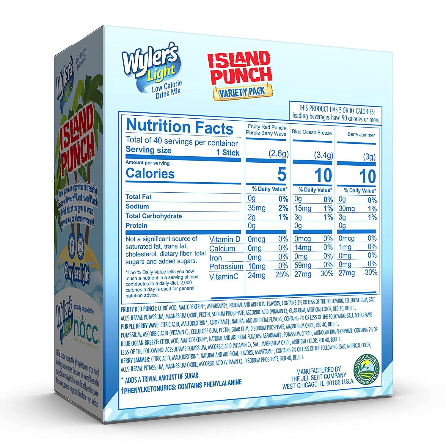 Wyler's Light Island Punch Singles to Go, Variety Pack, Fruity Red